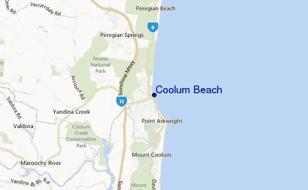 Coolum Beach location map