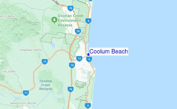 Coolum Beach location map