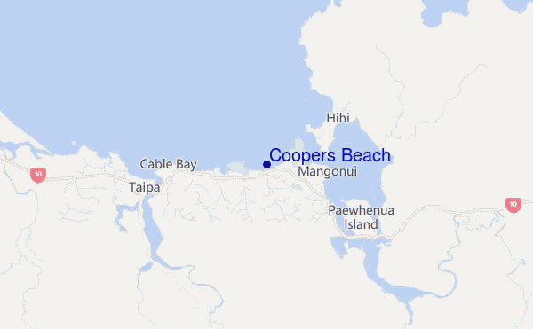Coopers Beach location map