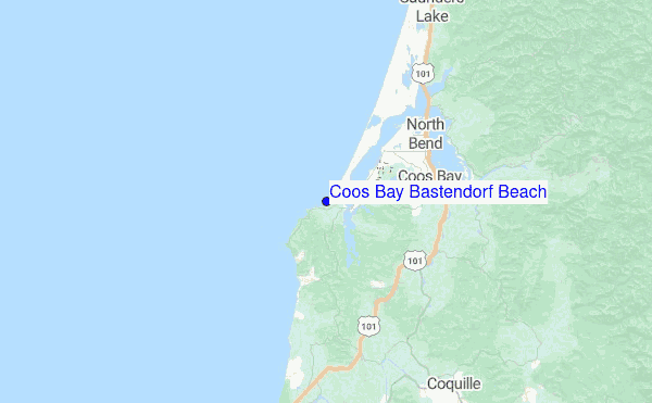 Coos Bay Bastendorf Beach Location Map
