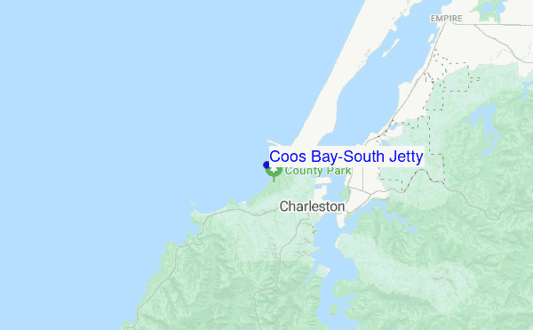 Coos Bay-South Jetty location map