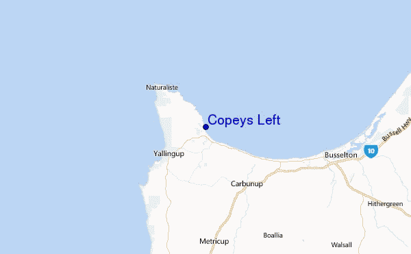 Copeys Left Location Map
