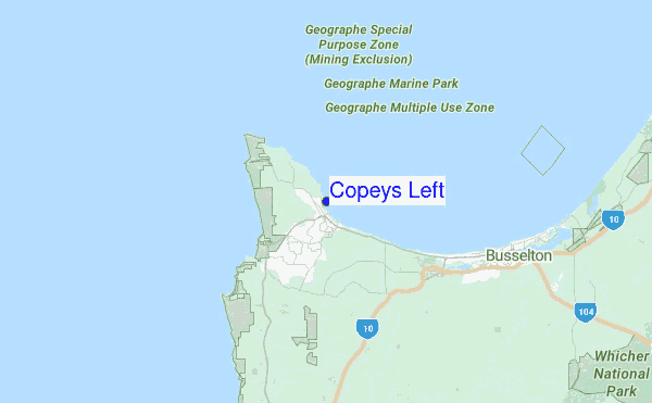 Copeys Left Location Map