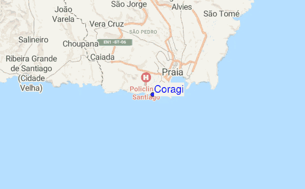 Coragi location map