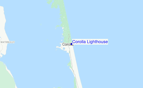 Corolla Lighthouse location map