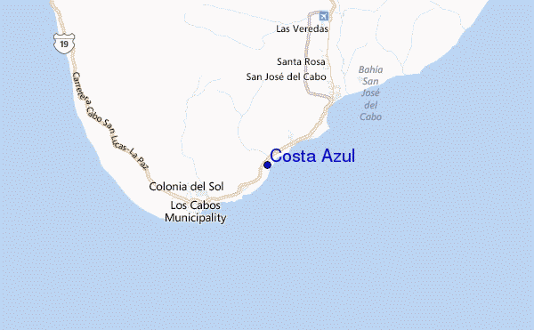 Costa Azul Location Map
