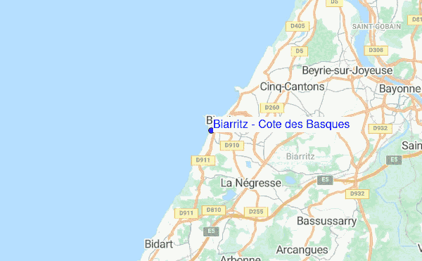 Biarritz - Cote des Basques location map