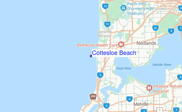 Cottesloe Beach location map