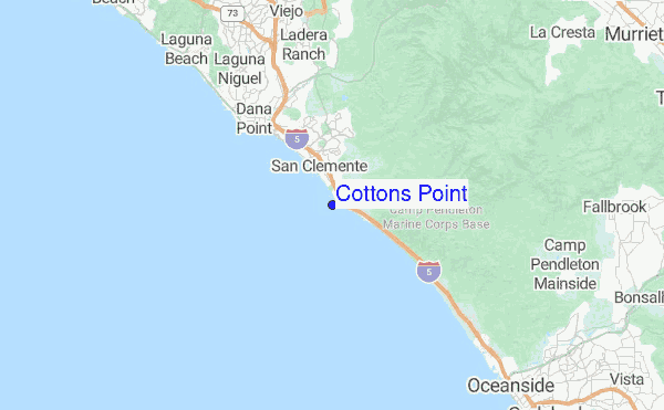 Cottons Point Location Map