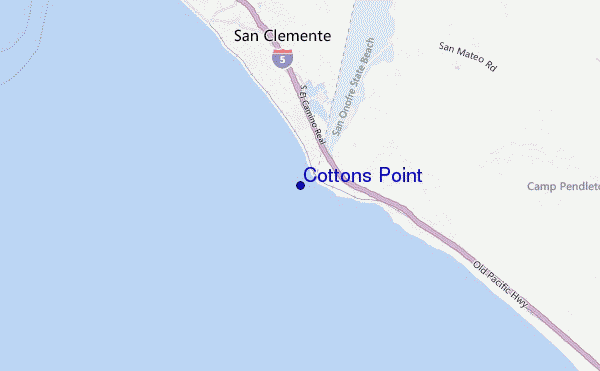 Cottons Point location map