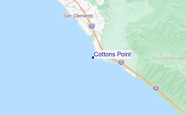 Cottons Point location map