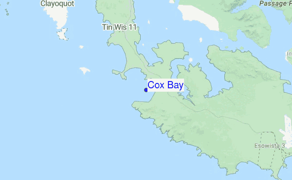 Cox Bay location map