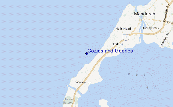 Cozies and Geeries location map