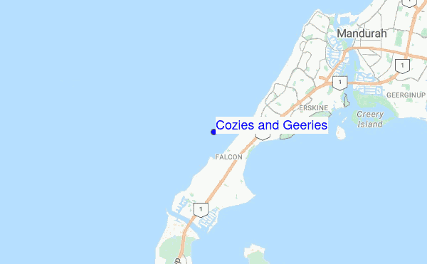 Cozies and Geeries location map