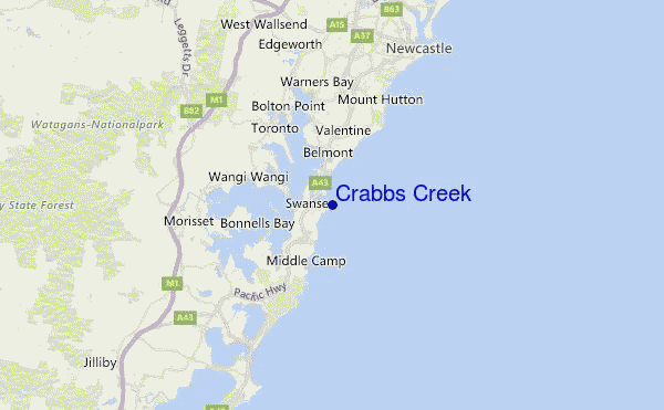 Crabbs Creek Location Map