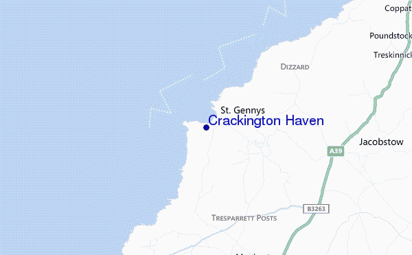 Crackington Haven location map