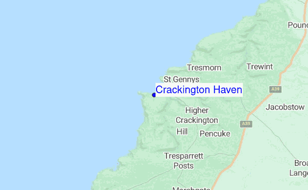 Crackington Haven location map