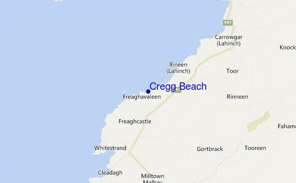 Cregg Beach location map