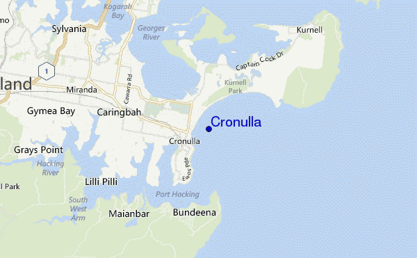 Cronulla location map