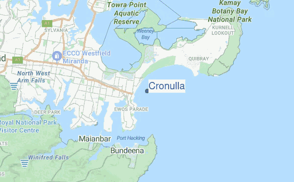 Cronulla location map