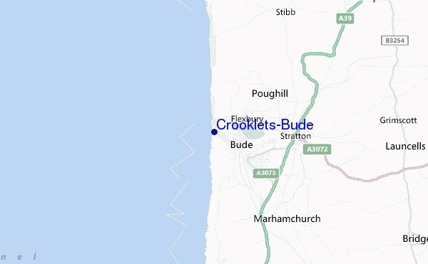 Crooklets-Bude location map