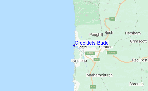 Crooklets-Bude location map