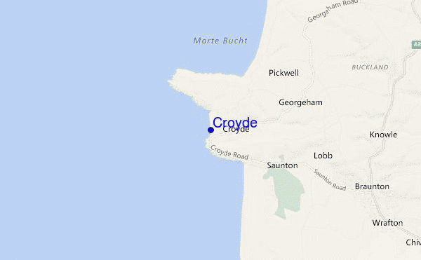 Croyde location map