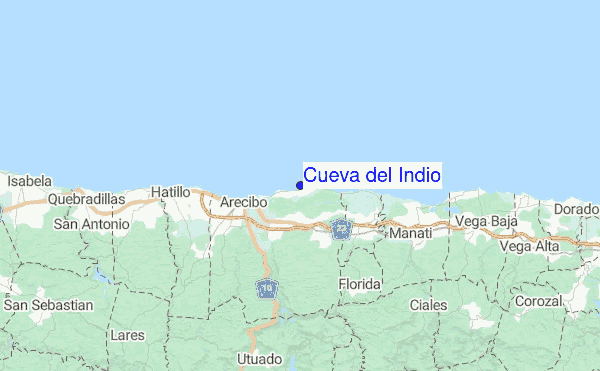 Cueva del Indio Location Map