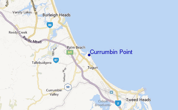 Currumbin Point location map