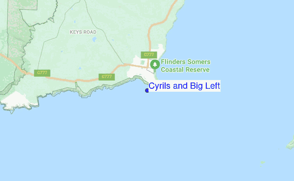 Cyrils and Big Left location map