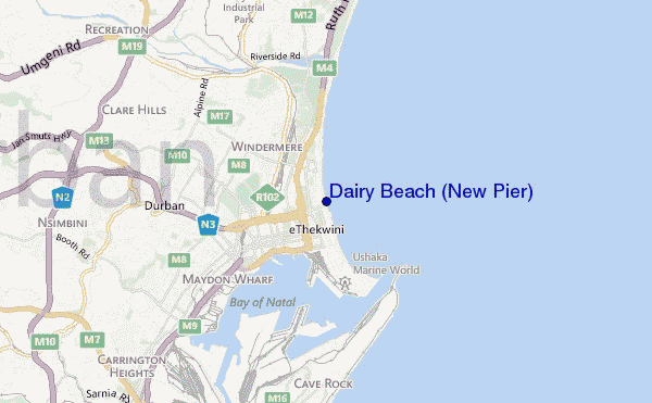 Dairy Beach (New Pier) location map