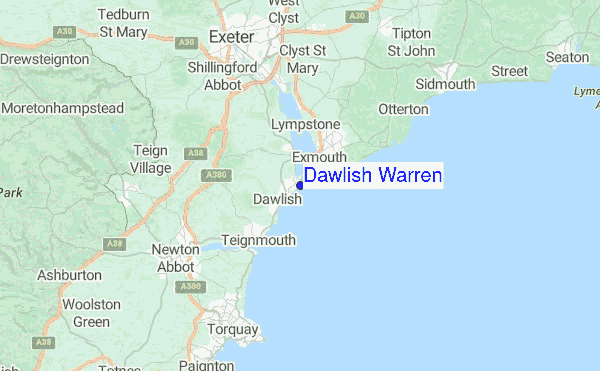 Dawlish Warren Location Map