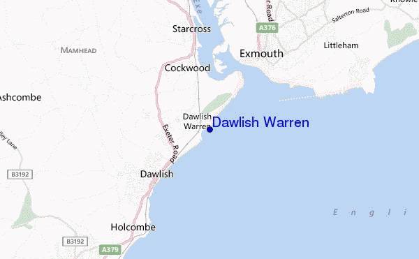 Dawlish Warren location map