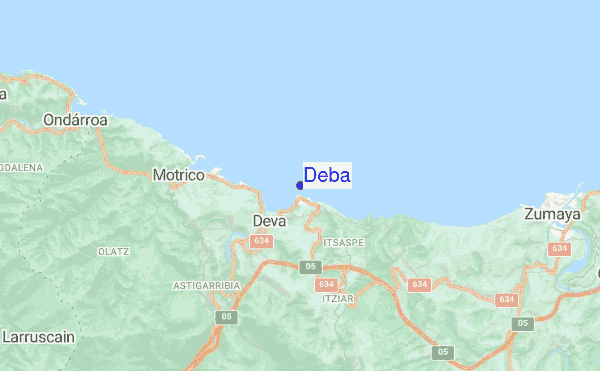 Deba location map