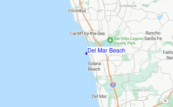 Del Mar Beach location map