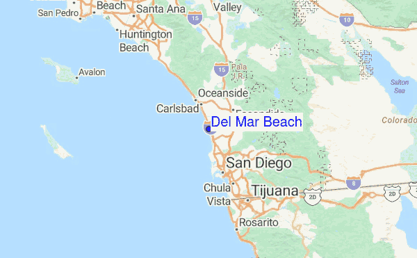 Del Mar Beach Surf Forecast And Reports Cal San Go County Del Mar Beach Regional Map