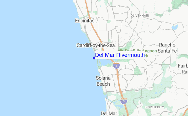 Del Mar Rivermouth location map