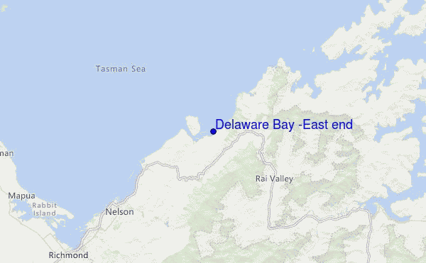 Delaware Bay (East end) Location Map