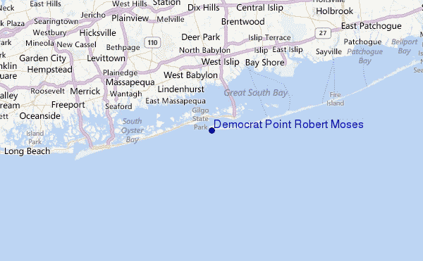 Democrat Point Robert Moses Location Map