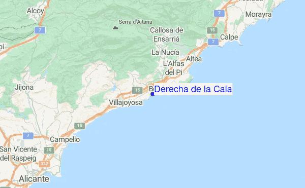 Derecha de la Cala Location Map