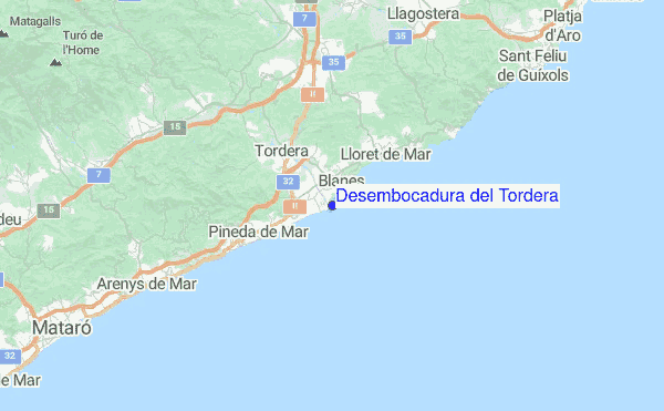 Desembocadura del Tordera Location Map