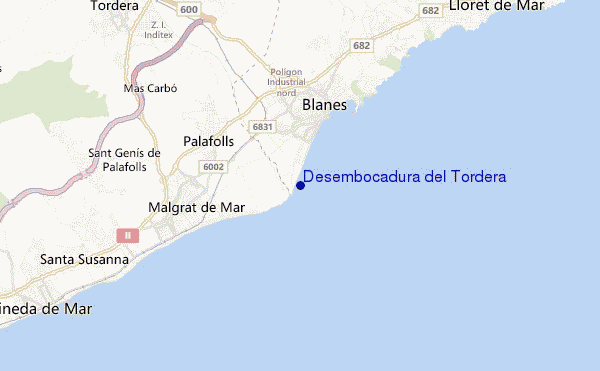 Desembocadura del Tordera location map