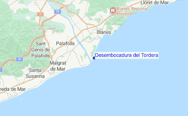 Desembocadura del Tordera location map