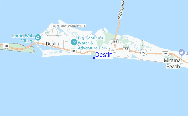 Destin location map