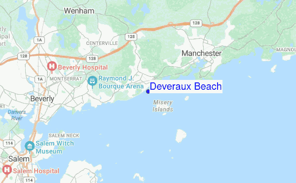 Deveraux Beach location map