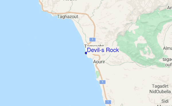 Devil's Rock location map