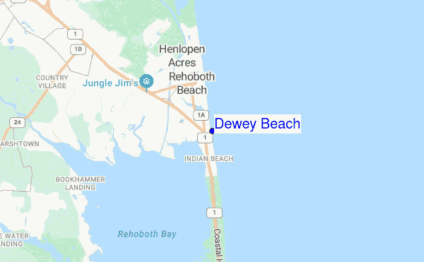 Dewey Beach location map