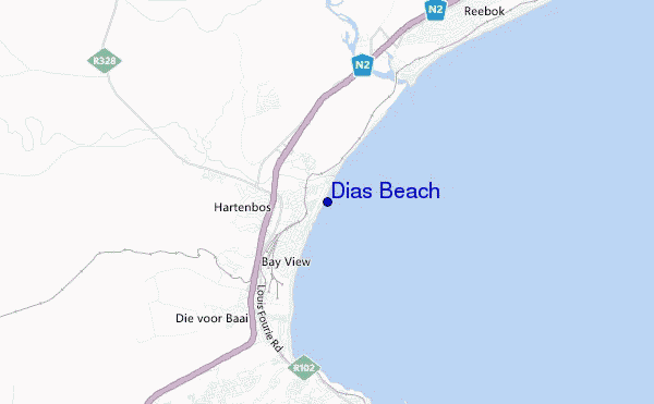 Dias Beach location map