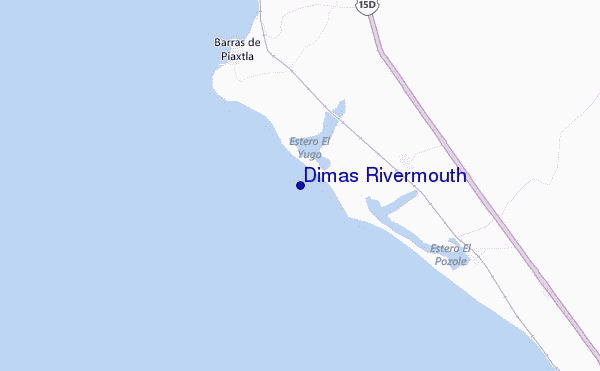 Dimas Rivermouth location map