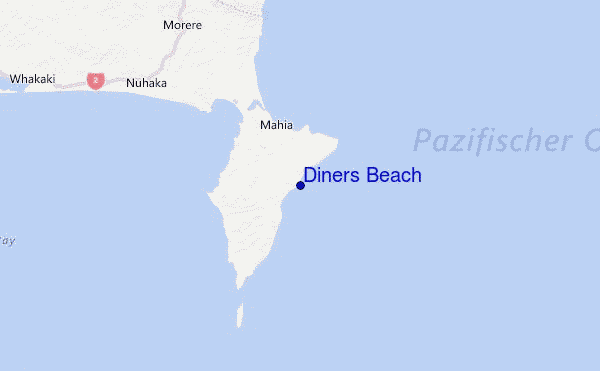 Diners Beach Location Map